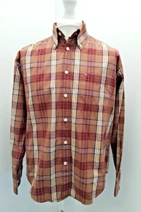 Tommy Hilfiger Shirt Size M Chest 42-44" Check Cotton Men's - Picture 1 of 6