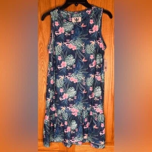 Royal Caribbean Cruise Line Tropical Hawaiin Print Ruffled Dress Girls Size XL - Picture 1 of 10