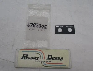 Harley Davidson Genuine NOS Neutral Oil Pressure Trim Decal 67833-75 - Picture 1 of 3