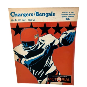 VTG San Diego Chargers vs Cincinatti Bengals Saints AFL October 4, 1969 - Picture 1 of 15