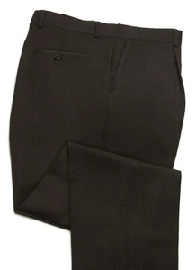 Knightsbridge $165 Super 100s Comfort Wool Mens Dress Pants, 1 Pleat, Brown 36 - Picture 1 of 3
