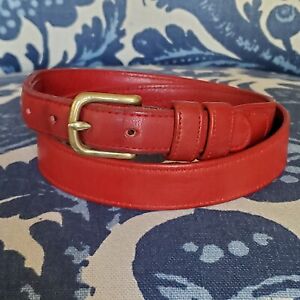 COACH vintage #6600 leather cowhide 1" Harness Belt (size 28) NYC 1980s