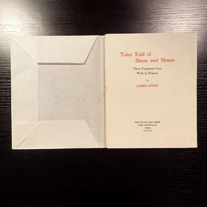 James Joyce, Tales Told of Shem and Shaun, Black Sun Press 1929 - Bild 1 von 10