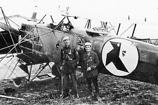 WW1 - Guerre 14/18 - Capitaine Petit et observateur Lepers devant leur biplan