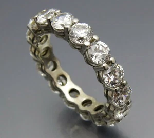 REIF-DESIGN - MONDÄNER MEMOIRE RING - 950 PLATIN - ÜPPIG BESETZT - Picture 1 of 9