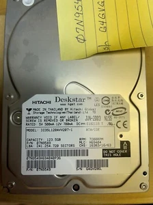 07N9549 Hitachi 123GB ATA/IDE 3.5" 7200 RPM HDD IC35L120AVV207-1 - Picture 1 of 1