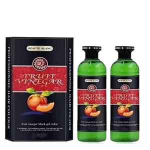 BEAUTE BLANC Fruit Vinegar Gel Hair Color, Natural Black Color Dye,250 ml x 2 FS - Picture 1 of 5