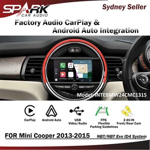 WIRELESS CARPLAY ANDROID AUTO MIRROR LINK FOR MINI COOPER NBT/EVO ID4 2013-2015 - Picture 1 of 4