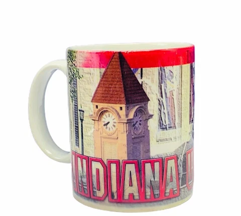 Indiana university coffee mug cup IU college Hoosiers 1996 vtg xpress basketball Cover