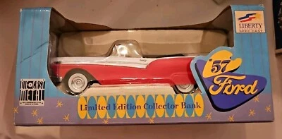 Banco diecast Liberty Classics ’57 Ford edición limitada nuevo en caja difícil de encontrar rojo/blanco Foto 1 de 4