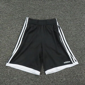 Adidas Shorts Youth Medium Black & White Breathable Running Workout Casual Boys