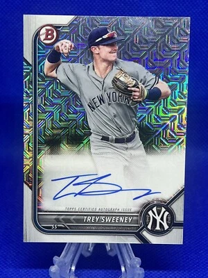 Trey Sweeney 2022 Bowman Chrome Mega Box Mojo Refractor Auto Card #BCMA-TS - Image 1 of 2