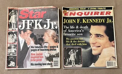 JFK Jr. in Star and National Enquirer on August 3, 1999 Pair of Magazines - Imagem 1 de 4