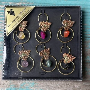 The Grapevine Collection Wein Charms Handarbeit mit Halbedelsteinen 6er Set - Bild 1 von 5