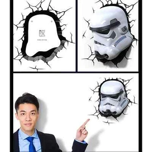 Star Wars 3D FX Deco LED Night Light Storm Trooper Stormtrooper Wall Art Room - Picture 1 of 6