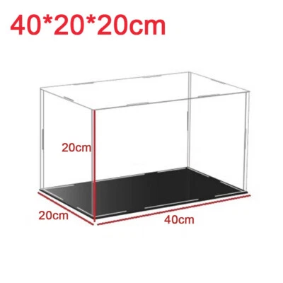 20/30/40cm Acrylic Display Case Dustproof Box Perspex Clear Collectibles Model - Image 1 of 4