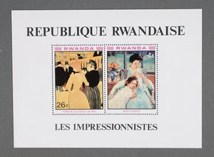 MayfairStamps Rwanda Mint Never Hinged Toulouse-Lautrec & Mary Casset Paintings - Imagen 1 de 2