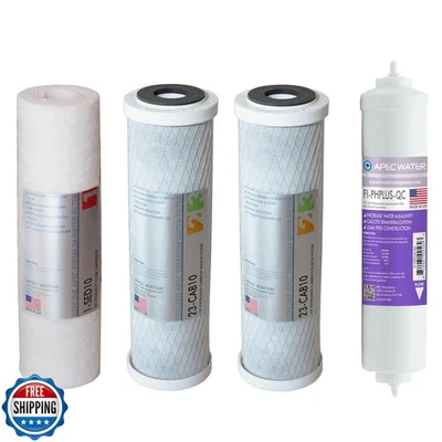 APEC 90 GPD Stage 1-3and6 Replacement Filter Set for ULTIMATE Series Alkaline - Image 1 of 4