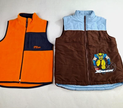 Lote Chaleco Vintage X Hombre Niño Juvenil Talla 5 6 Wolverine Puffer Polar Cremallera Marrón Foto 1 de 4
