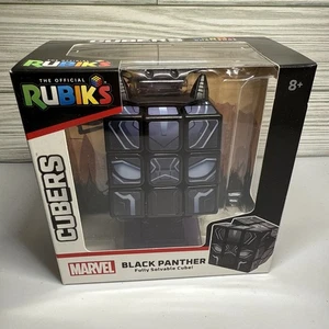 Rubik’s Cube Marvel Black Panther Cuber Solvable Puzzle With Stand, NEW. (H2) - Picture 1 of 15