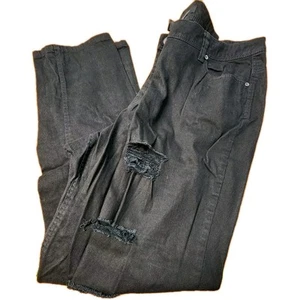 Ashley Stewart Black Distressed Jeans Plus Size 20 - Picture 1 of 10
