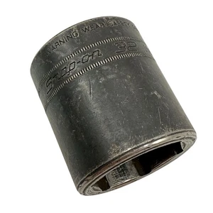 Snap On Tools  1/2" Drive 32mm Metric 6pt Shallow Impact Socket IMM320 USA Flank - Picture 1 of 12
