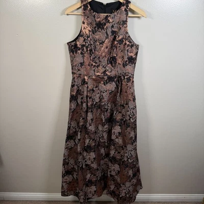 Johnny Was Bronze Metallic Jacquard Dress Gown Size 12 Formal Event Black Tie - Image 1 of 4