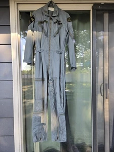 Vintage Vietnam Flight Coverall 1966 K-2B Very Light Small Regular With Patches - Picture 1 of 9