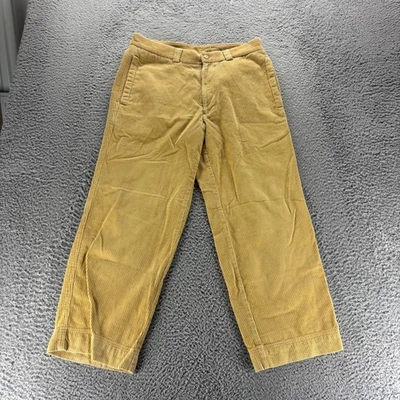 Tommy Bahama Chino Pants Mens 33x27 Yellow Silk Cotton Relaxed Fit Corduroy - Image 1 of 4