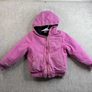 Pink Carhartt Jacket Kids Size S 6-7 Hooded - Picture 1 of 5