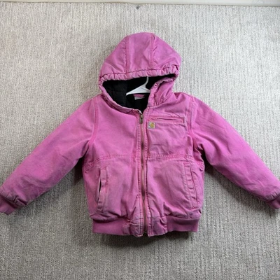 Pink Carhartt Jacket Kids Size S 7-8 Hooded - Image 1 of 4