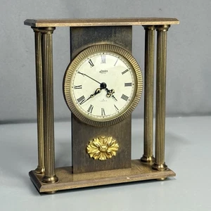 Vintage Linden Guild massive Messing Kaminuhr - 8 Tage / 7 Juwelen französisches Uhrwerk - Bild 1 von 18
