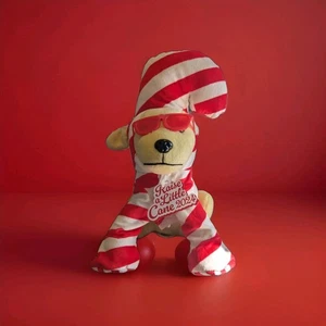 Raising Cane's Christmas Candy Cane 2024 Puppy Dog Plush Canes Animal - Picture 1 of 8