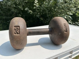 Vintage York Dumbbell 20lb single Bun dumbbell - Picture 1 of 5