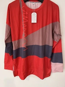 Exclusive Women’s Sz Large T-shirt Red Graphic Cotton NEW w Tag - Picture 1 of 6