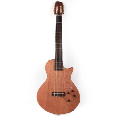 nylon string travel electric classical guitar Silent portable built in effect - Image 1 of 4