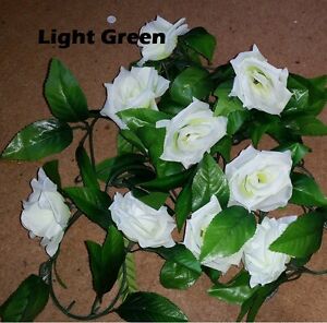 Artificial Trailing Rose Garland Flower Ivy Vine Fern Floral Leaf Wedding Party 