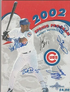 2002 Chicago Cubs Spring Training Autographed program Kerry Wood Mahomes AB3 - Picture 1 of 5