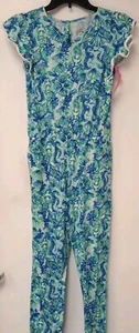 Lilly Pulitzer NWT Girls Astara Jumpsuit Seeing Double $88 Size XL 12-14 - Picture 1 of 5