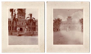 c1900 Cabinet Photographs (2)~ Aliʻiōlani Hale & Iolani Palace ~Honolulu, HAWAII - Picture 1 of 5