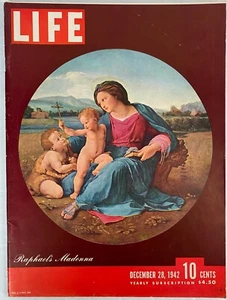 Life Magazine December 28, 1942 - Raphael's Madonna - Picture 1 of 3