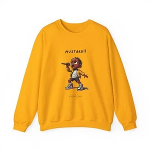 Maglione girocollo Kendrick Lamar senape non come noi hip hop per fan merch drake - Foto 1 di 17