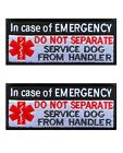 2 Pieces Emotional Service Dog In Case Of Emergency Do Not Separate Handler M...