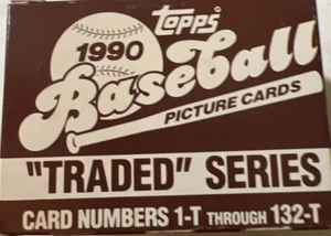 1990 Topps Baseball "Traded" Series - 132 Card Set - Complete Traded Set - Bild 1 von 3