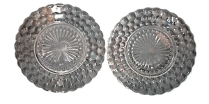 Set of 2 Vintage Anchor Hocking Glass Bubble 9 3/8" Dinner Plates Exceptional ! - Picture 1 of 4