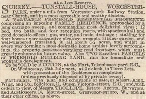 1906 Tunstall House Worcester Park Surrey For Sale With Freehold Building Land - Picture 1 of 1