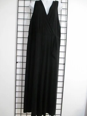 "NEW" LANE BRYANT   / ORG $69.95  🌸 22 / 24==BLACK KNIT STRETCH WAIST JUMPSUIT - Image 1 of 4