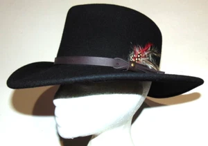 MEN'S ORVIS  100% WOOL  CRUSHABLE  HAT  BLACK  MEDIUM - Picture 1 of 6