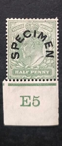 GB King Edward VII 1/2d Specimen SG.217s MH Well Centred Good Perforation VF - Picture 1 of 3