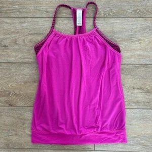 Ivivva Lululemon Girls Pink Athletic Tank Top Size 12 Dance Gymnastics Play - Picture 1 of 6